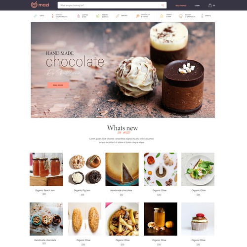 Mazi website design