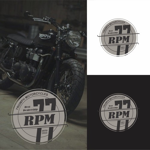 Logo concept for 'RPM 77'.