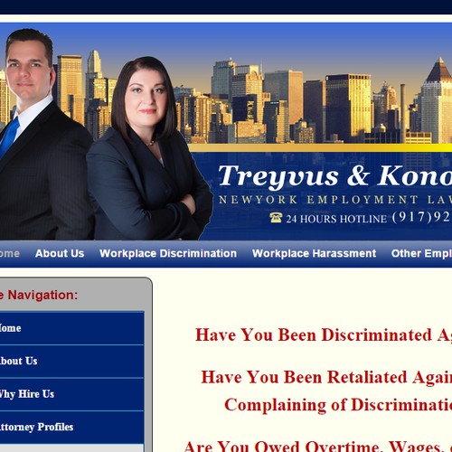 Website Header Design for Lawyer