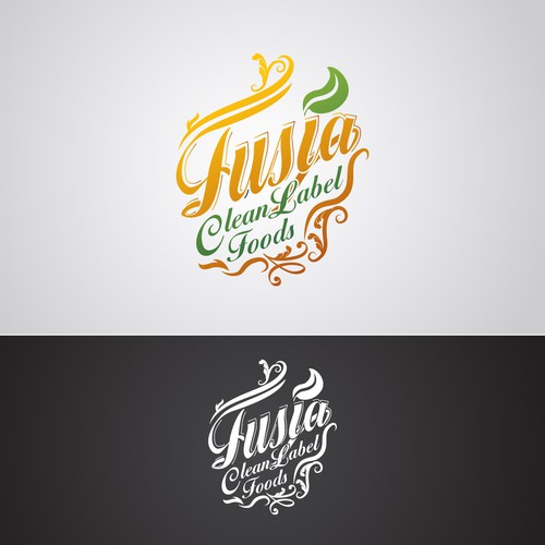 classical but fresh logo for Fusia