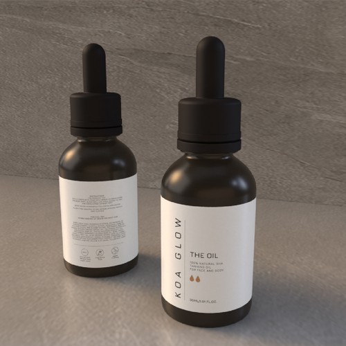 Aesthetic minimalist cosmetic packaging label design