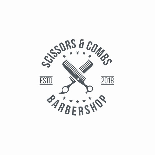 Dual meaning logo of Scissors and Comb