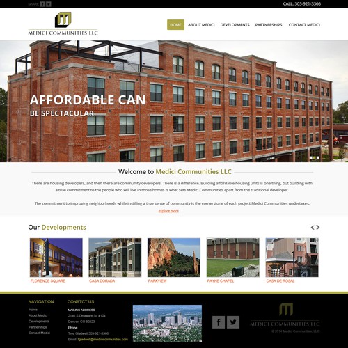 Homepage Redesign for Award Winning Housing Developer