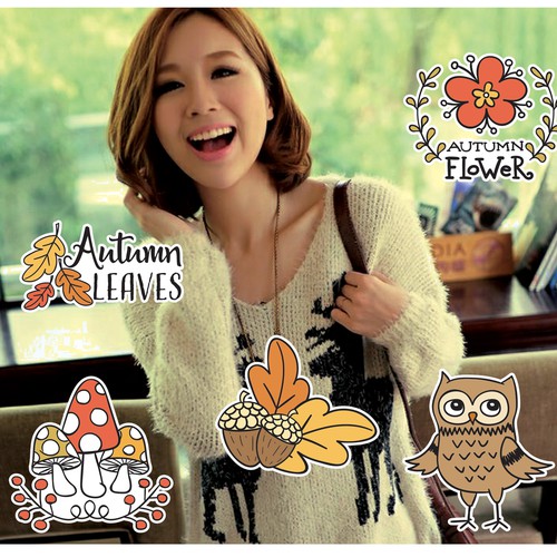 Emoticon Stickers/Stamp Sets for a Stylish Collage App