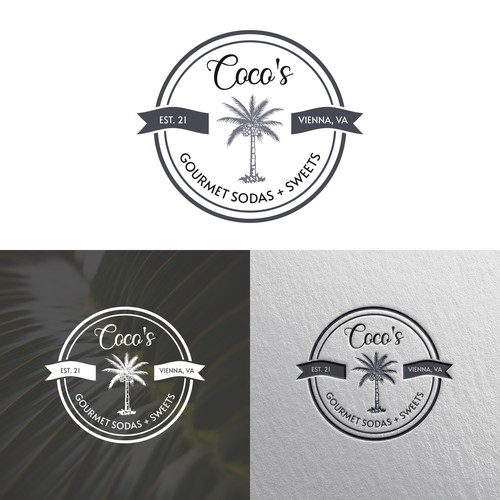 POWERFULL LOGO FOR COCO'S SODAS & SWEETS SHOP