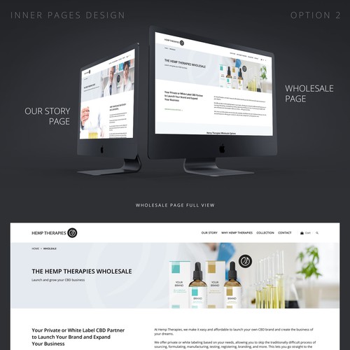 Inner pages design for CBD oil company