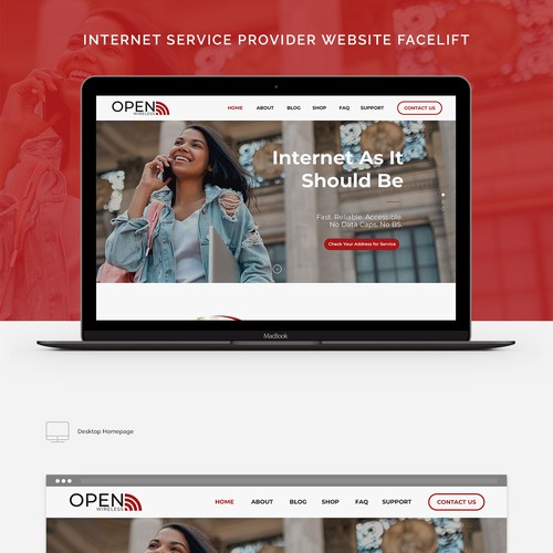 Internet Service Provider Website Facelift