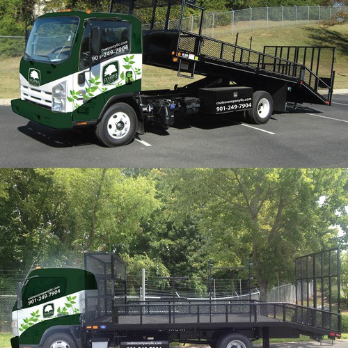Design a graphic for the side of our landscape trucks