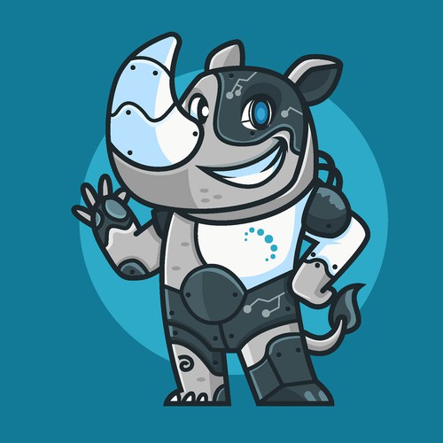 Rhyno Cyborg Mascot