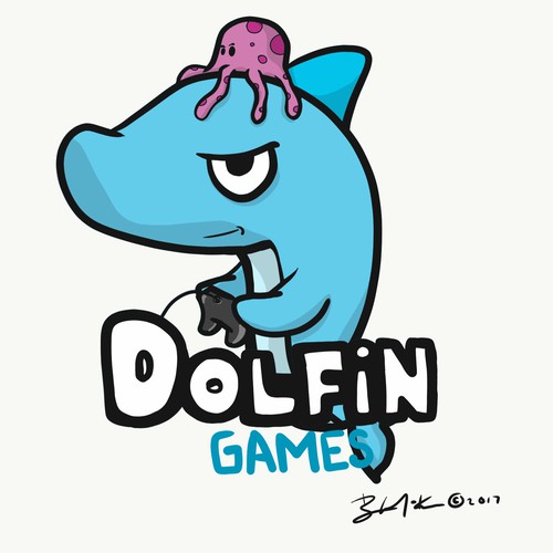 Dolfin Games logo concept