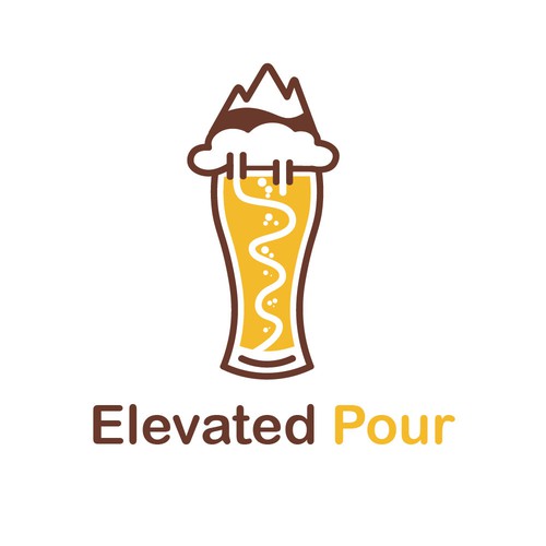 Elevated Pour – A Unique Mountain-Inspired Beer Logo