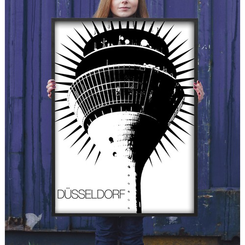 dusseldorf tower poster