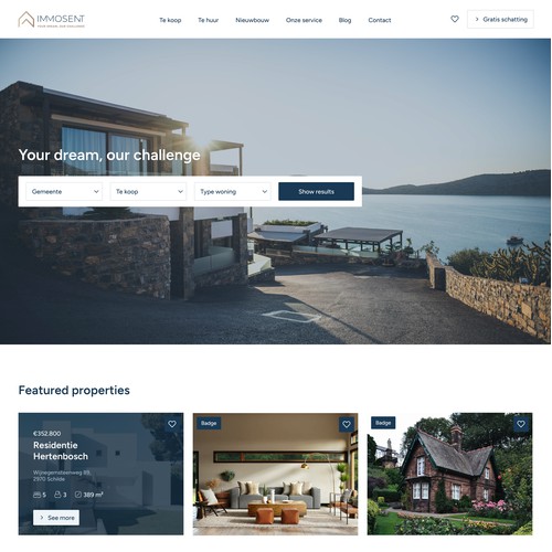 Immosent - Real Estate Website