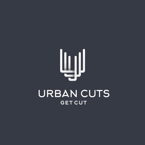 Minimalist logo concept for mobile barbering application