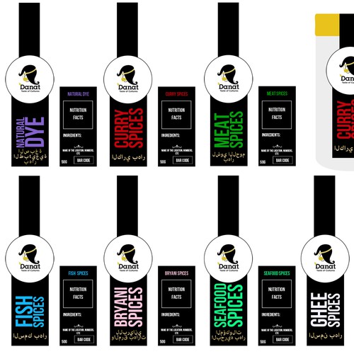 Label for spices in the stores in UAE. Needed asap for mybottles/glasses