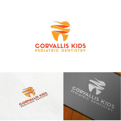 Logo for a Pediatric dental office. (The office has a movie theatertheme.)