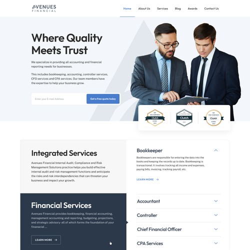 Website Design for a finance company