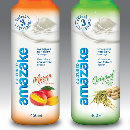 Non dairy beverage label design.