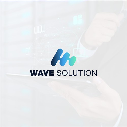 WAVE SOLUTION LOGO DESIGN