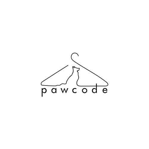 Clean minimal design for a dog clothing brand