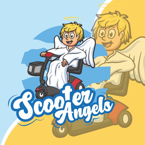 Cartoon Scooter Angels