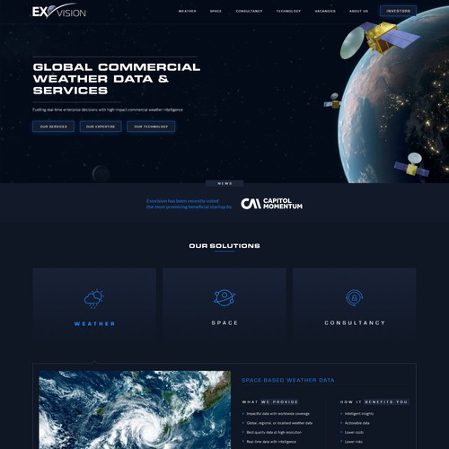Space-based weather service company website