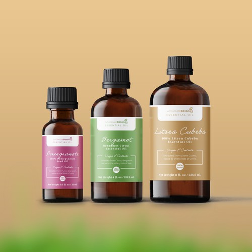 Essential Oils Label Design