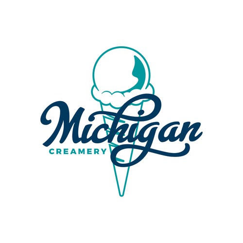 Logo for Michigan Creamery, ice cream parlor in Ann Arbor, Michigan. 