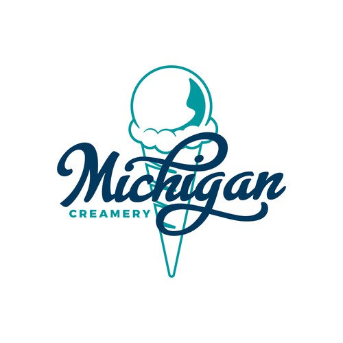 Logo for Michigan Creamery, ice cream parlor in Ann Arbor, Michigan. 