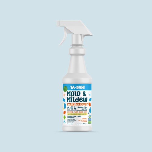 Mold and Mildew Stain Remover Label Design