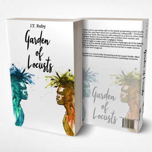 Emotionally raw design needed for new crime-thriller fiction book