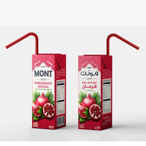 A juice box packaging