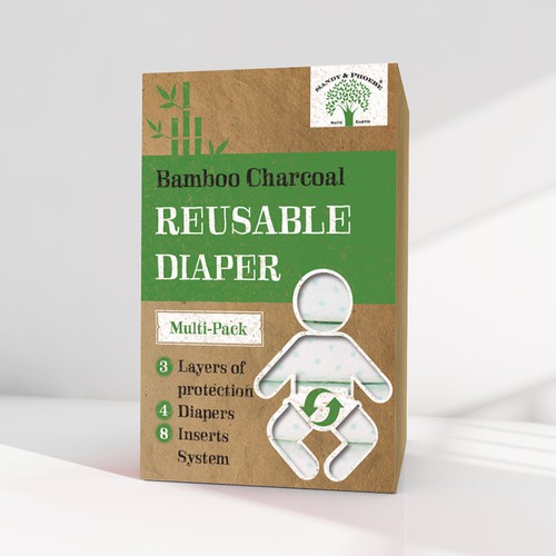 Create Eco-Friendly Packaging for reusable diapers