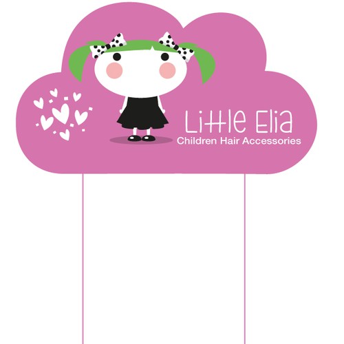 Create the card+logo that will hold an exclusive children hair accessories line all over Europe