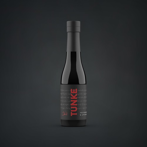 Label for a delicious Wine BBQ sauce