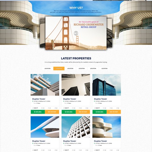 Landing page design