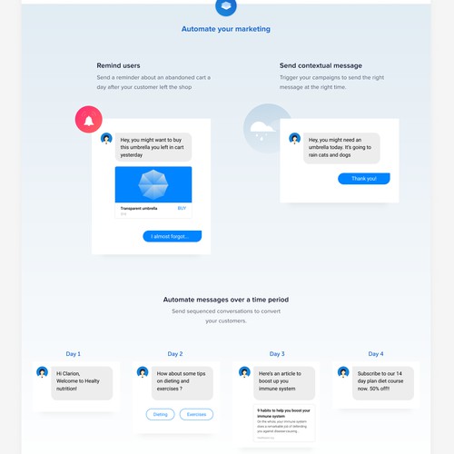 Home page design for chatchamp