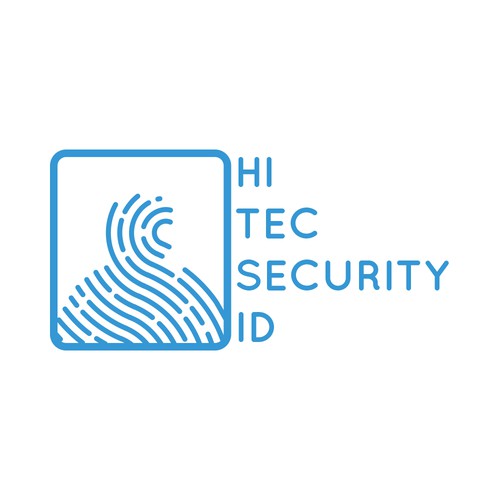 Clean logo concept for "hi tec security id"