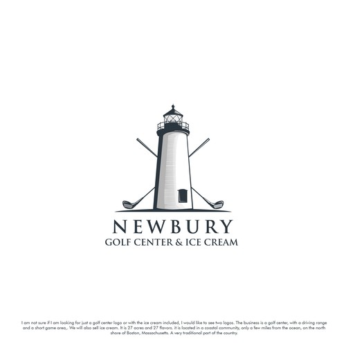 exclusive and classic logo for Newbury Golf Center & Ice Cream