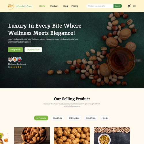 Healthy Food website design