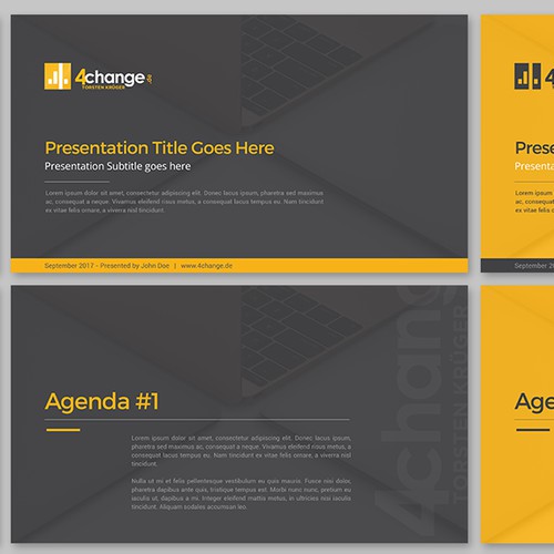 Powerpoint template for 4change.de