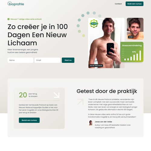 Rejuvenation Protocol - Optin page design based on Brand Manual