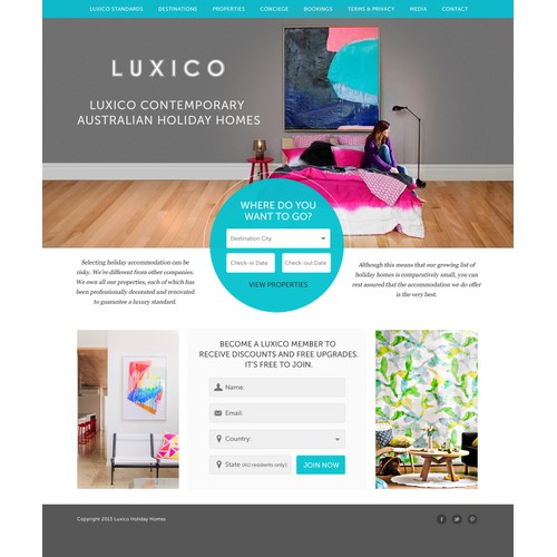 Luxico website design