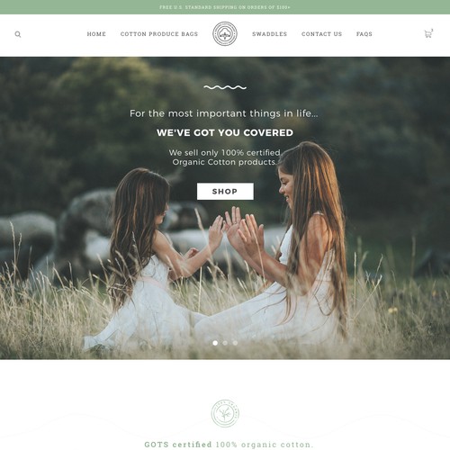 Web Design for Fair trade cotton Co