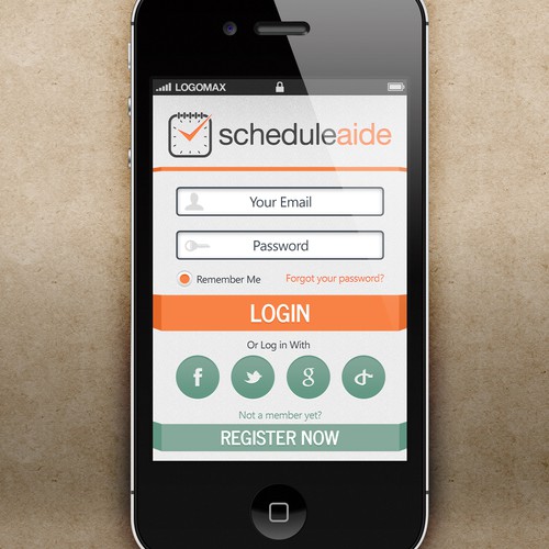 Clean Mobile Design for Scheduling App