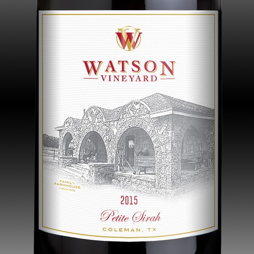 Classy wine label design