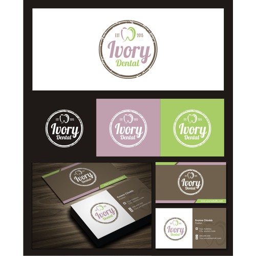 Rustic and modern logo for ivorydental