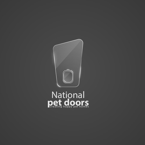 Glass Logo design for a pet door manufacturer