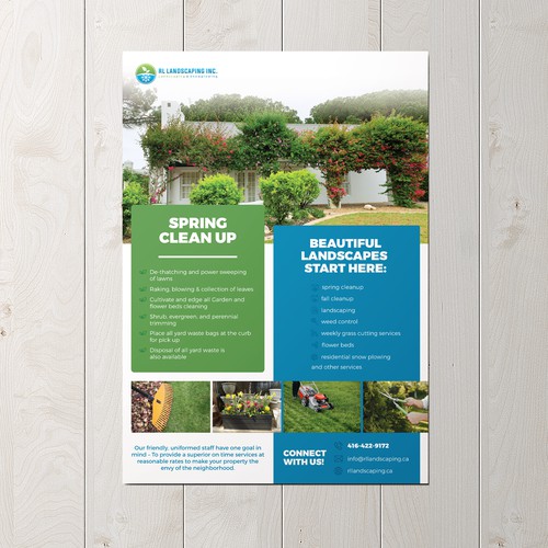 Flyer for landscaping company