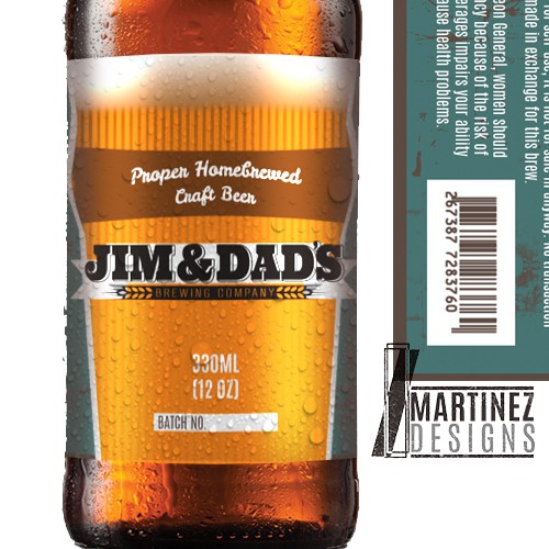 Craft Beer Label Design for Jim&Dad's